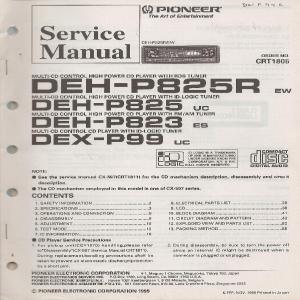 DEH-P825R / DEH-P825 / DEH-P823 / DEX-P99