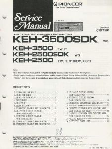 KEH-3500SDK / 3500 / 2500SDK / 2500