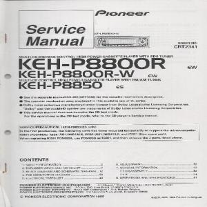 KEH-P8800R / P8800R-W / P8850